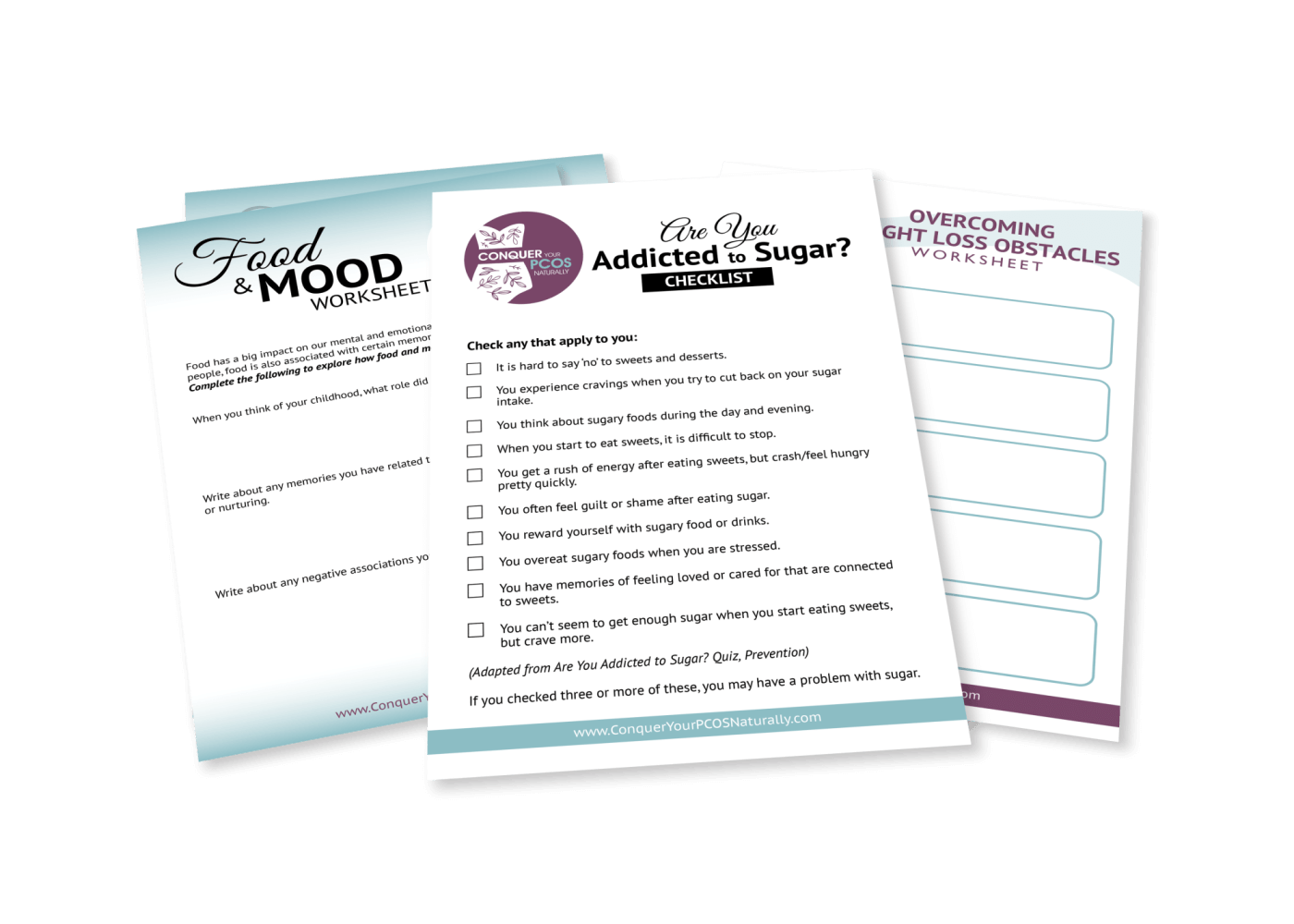 pcos ad pcod food worksheets 